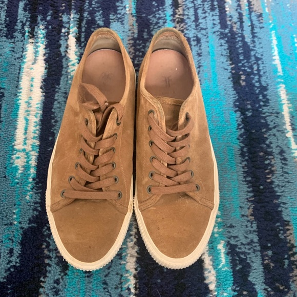Frye Yellowish Brown Low Suede Shoe - Picture 2 of 8